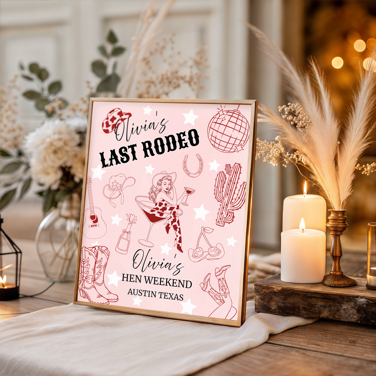 Last Rodeo Hen-do Welcome Sign