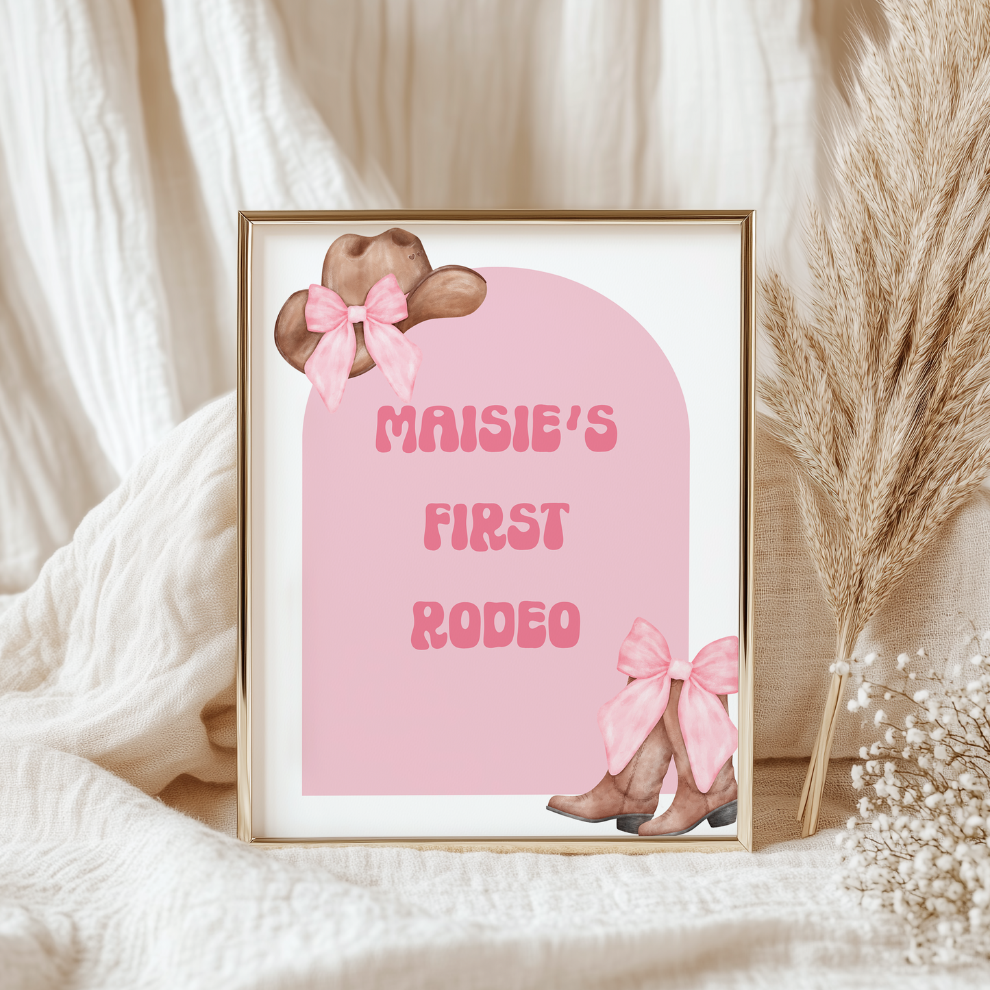 Rodeo Themed Birthday Party Welcome Sign