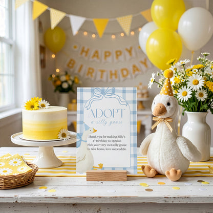 Adopt a Goose Sign, One Silly Goose Birthday