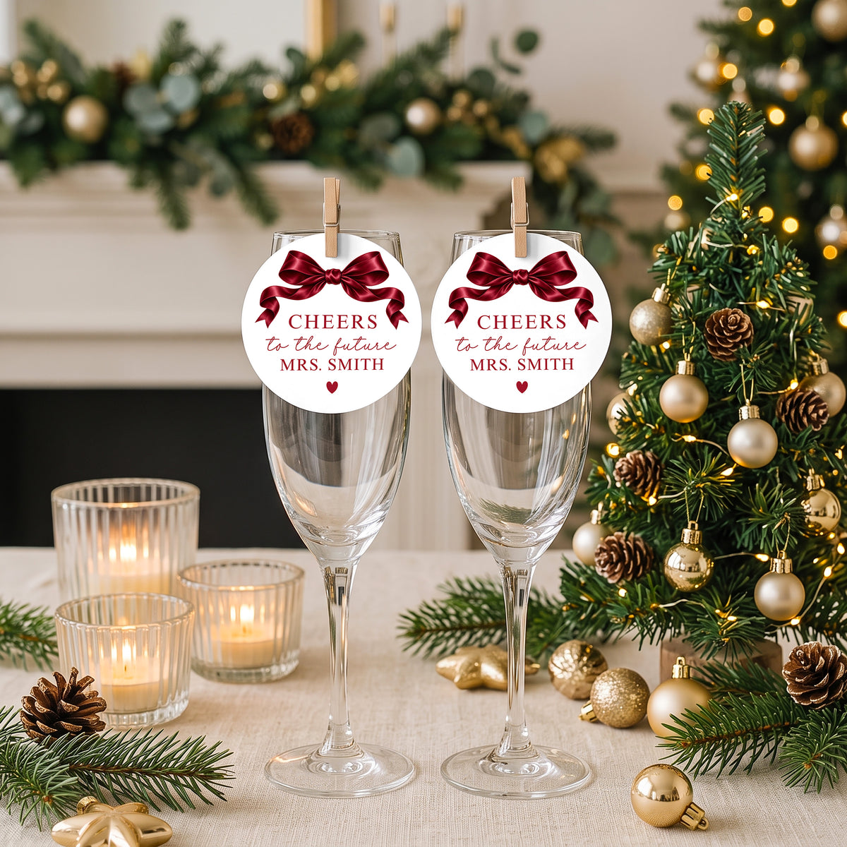 Christmas Hen Party Drinks Tags – Cheers to the Future Mrs
