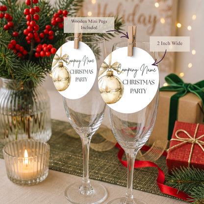 Christmas Drinks Tags, Glass Topper
