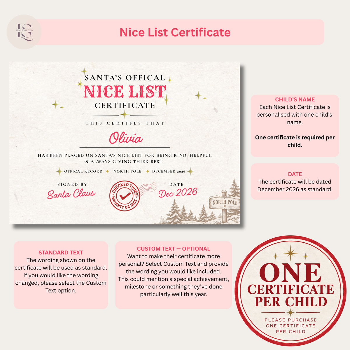 Santa’s Official Naughty List Warning Letter Set