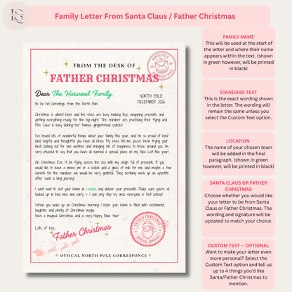 Personalised Letter & Nice List Certificate From Santa Claus