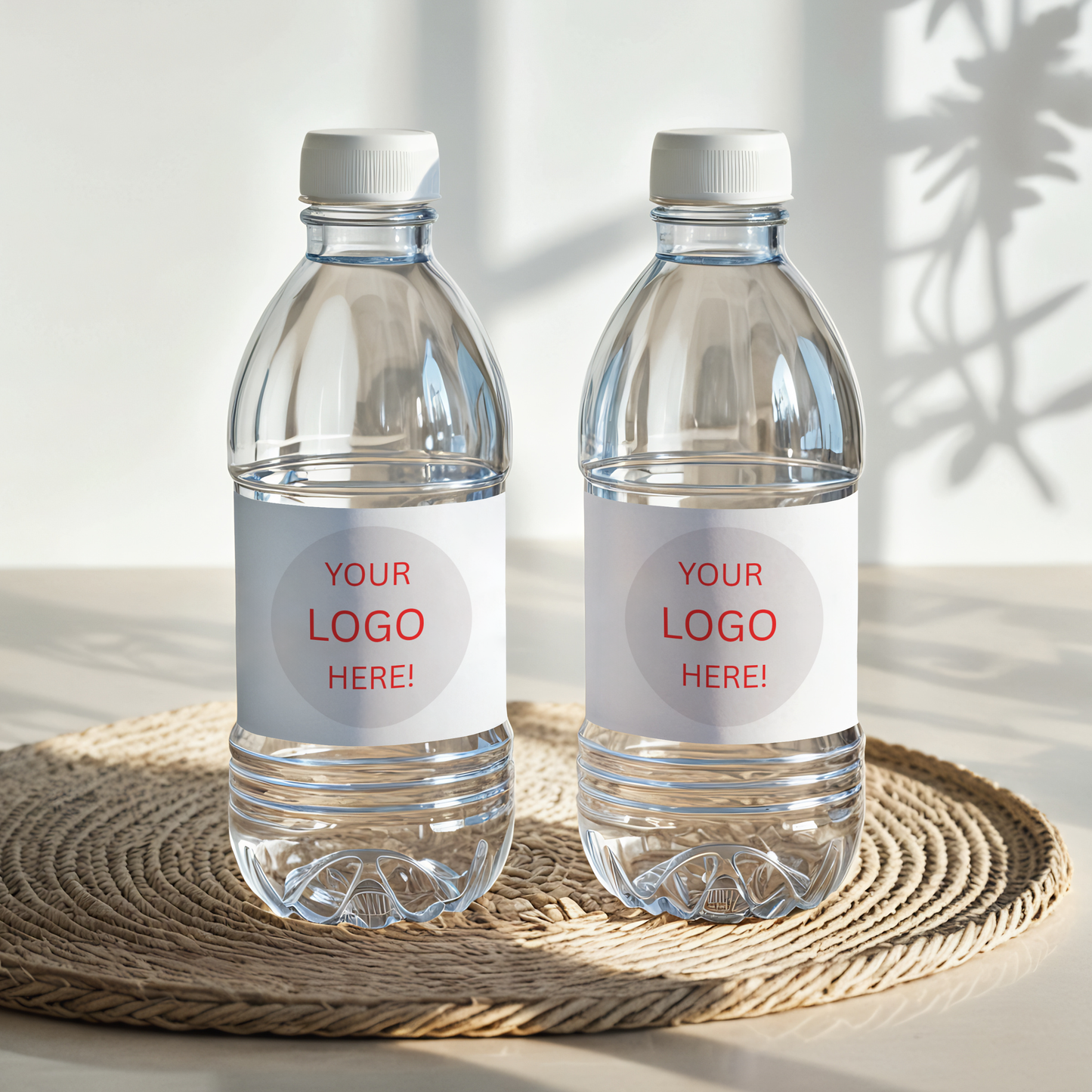 Branded Water Bottle Labels - Custom Logo