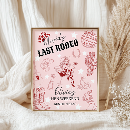 Last Rodeo Hen-do Welcome Sign