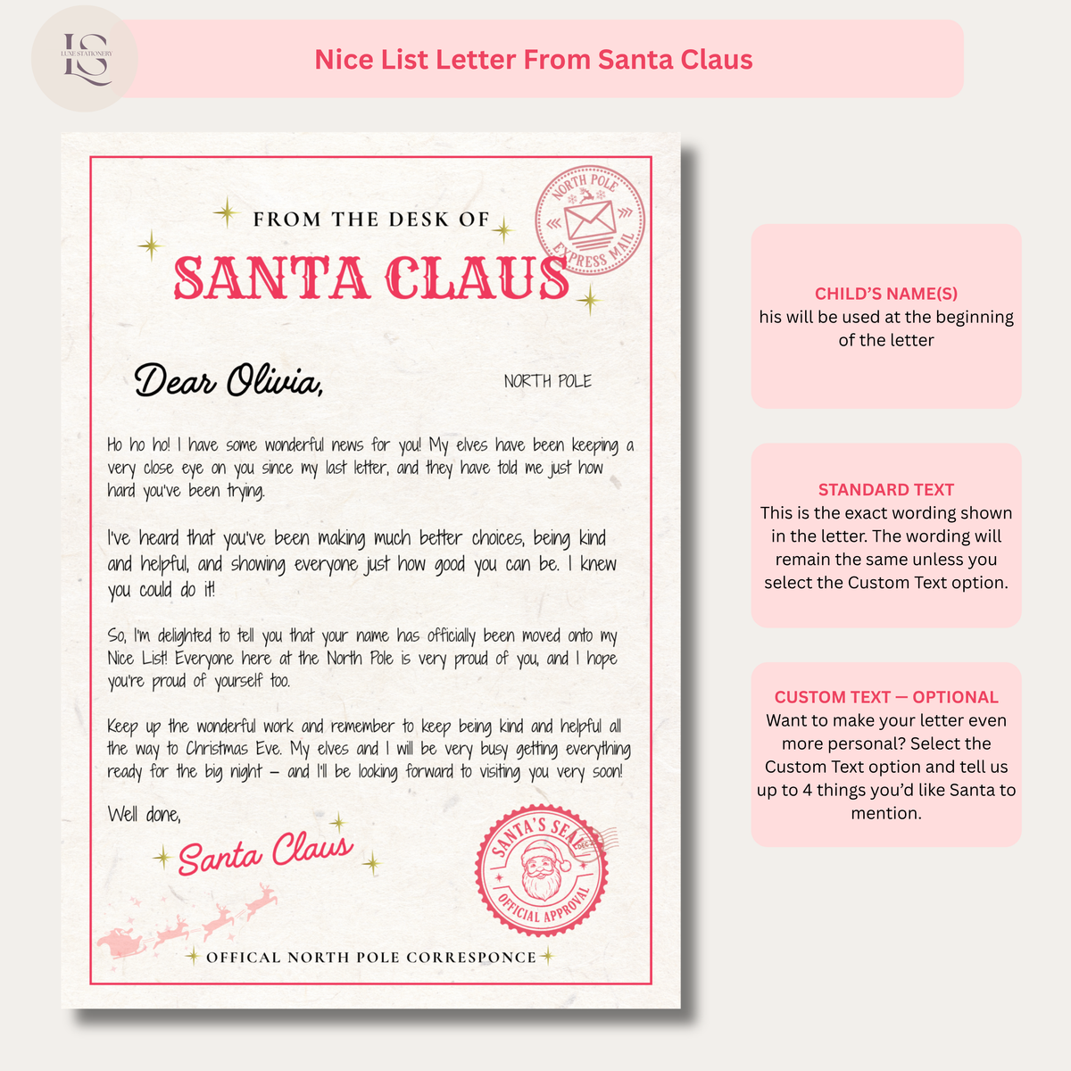 Santa’s Official Naughty List Warning Letter Set