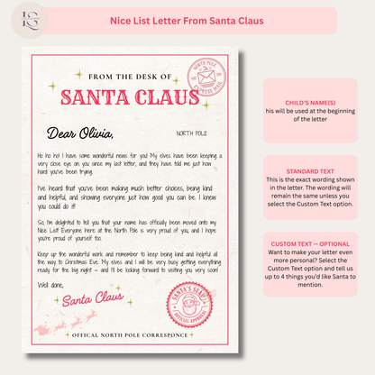Santa’s Official Naughty List Warning Letter Set