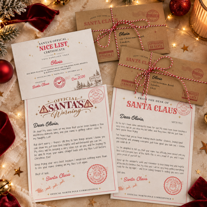 Santa’s Official Naughty List Warning Letter Set