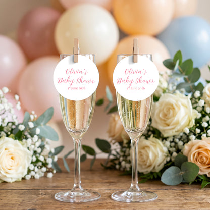 The Luxe Signature Drinks Tags, Glass Topper - Any Text, Any Occasion