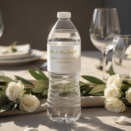 Personalised Wedding Water Bottle Labels