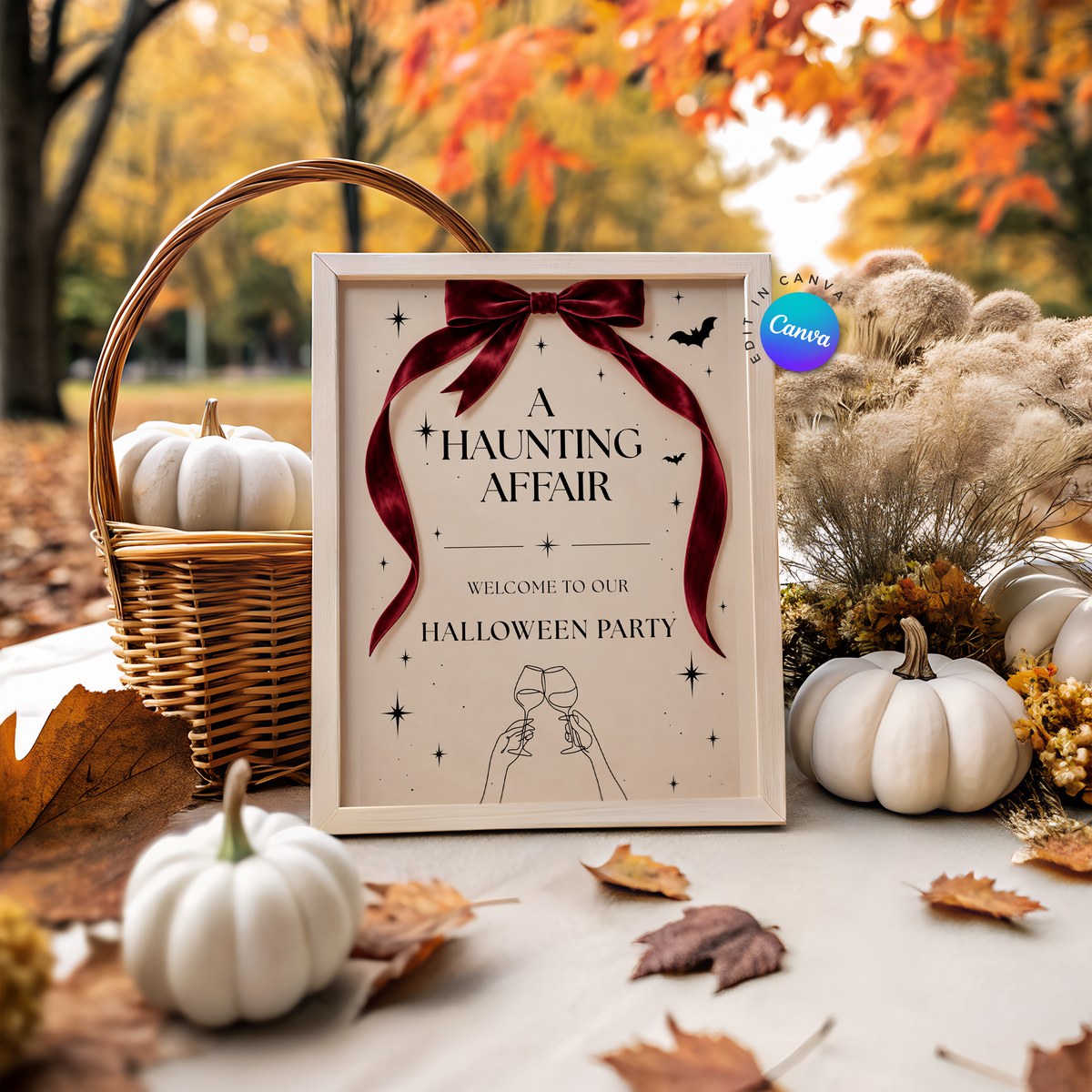 Adult Halloween Party Welcome Sign - Digital Download