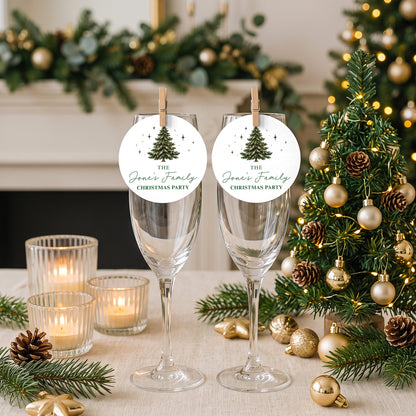 Christmas Tree Champagne Glass Topper